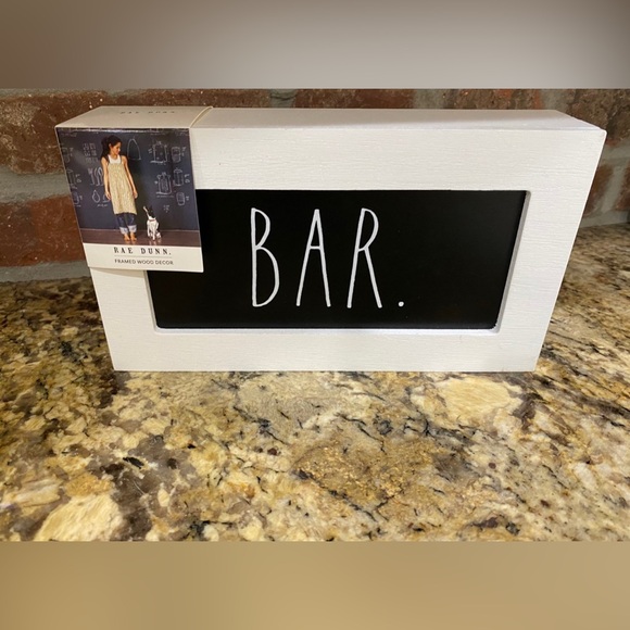Rae Dunn | Dining | Rae Dunn Freestanding Wood Bar Sign Classic Brand ...